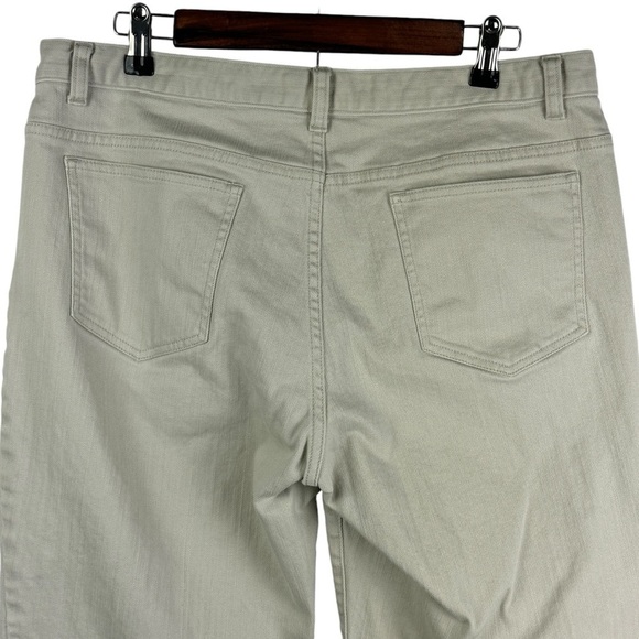 Talbots Factory Rolled Hem Capri Pants Women's 14 Tan - Picture 5 of 8